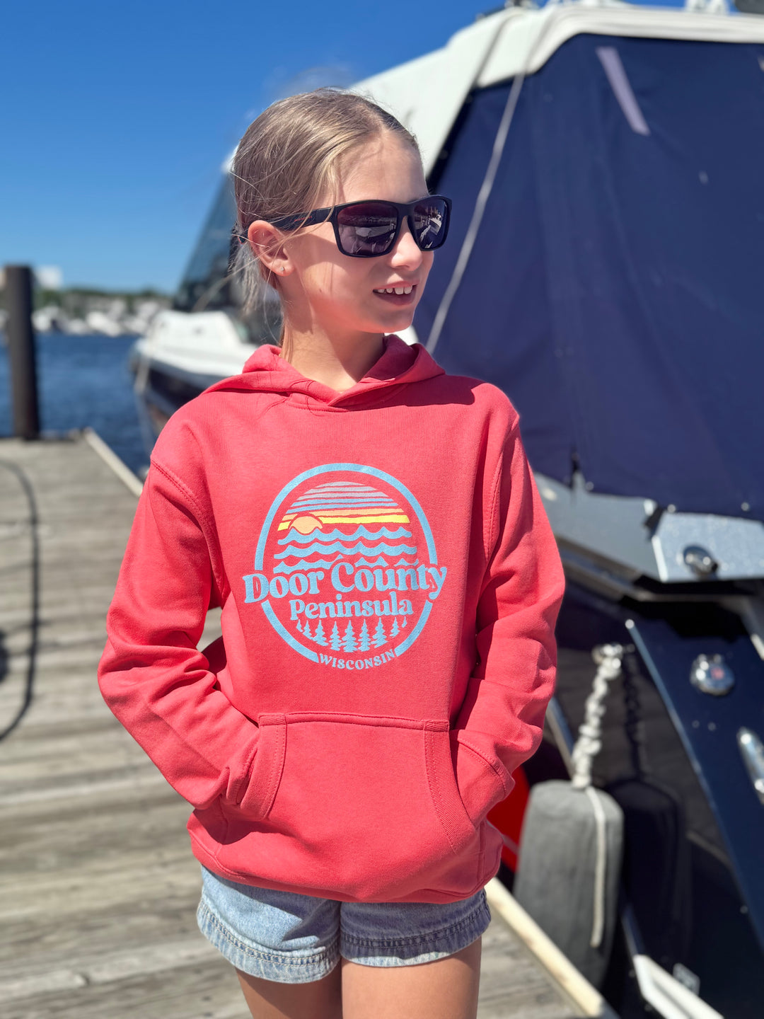 YOUTH CORAL DOOR COUNTY PENINSULA PINES HOODIE