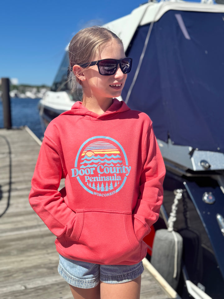YOUTH CORAL DOOR COUNTY PENINSULA PINES HOODIE
