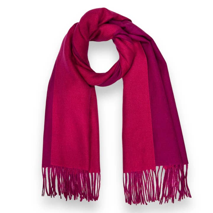 Candy Pink Two Tone Reversible Luxe Scarf