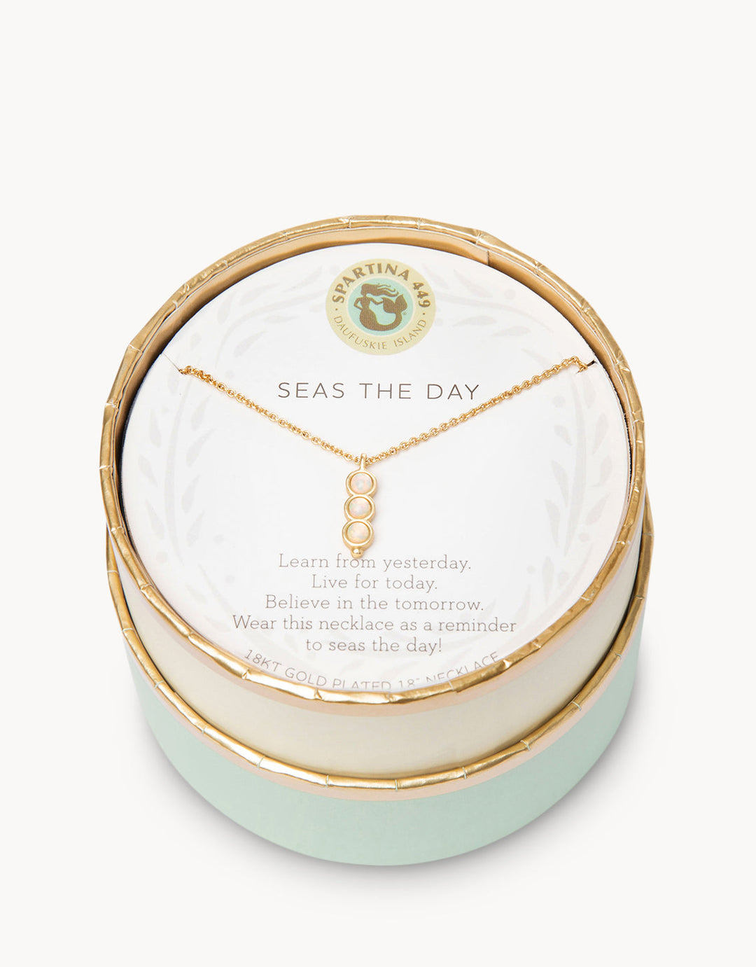 GOLD SEA LA VIE SEAS THE DAY TRIPLE OPALESCENT NECKLACE