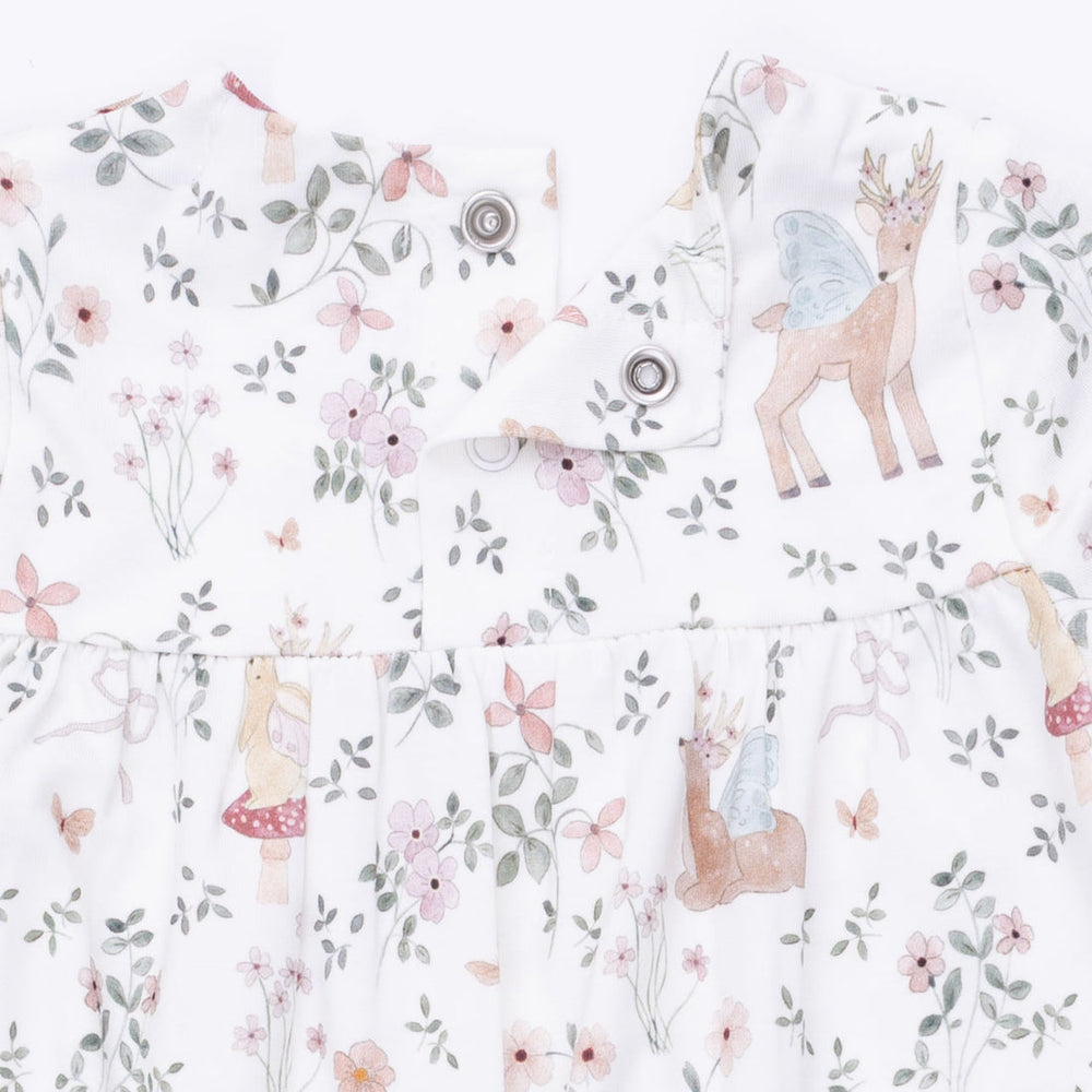 ENCHANTED WOODLAND SMOCKED LONG SLEEVE ROMPER
