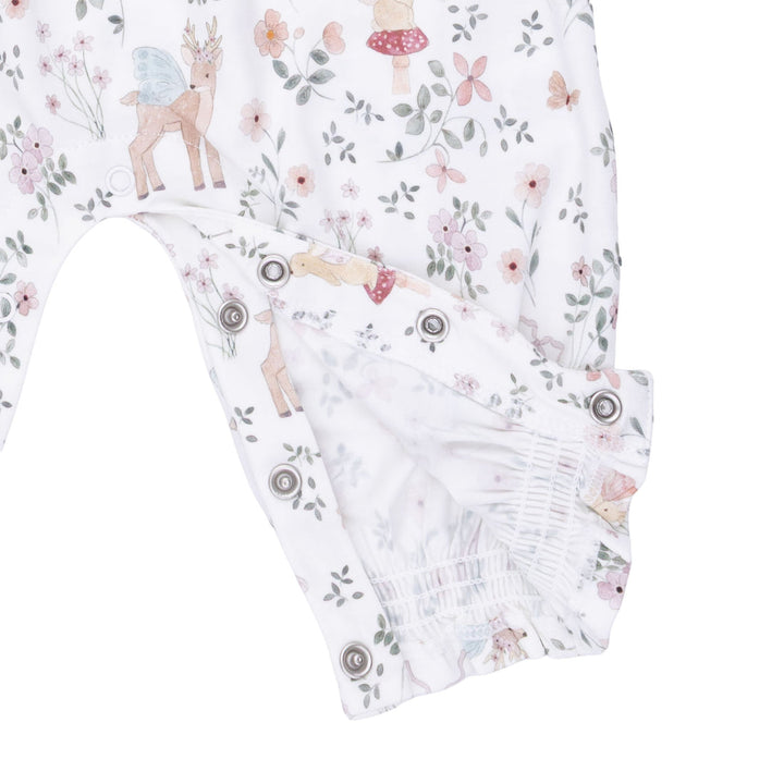 ENCHANTED WOODLAND SMOCKED LONG SLEEVE ROMPER