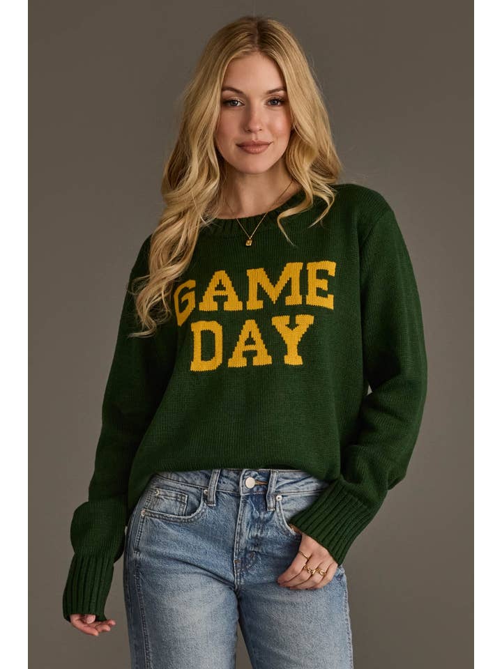 GREEN & GOLD GAME DAY SWEATER