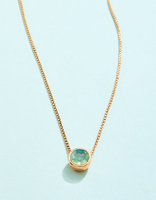 GOLD SEAFOAM LIGHTHOUSE 18" NECKLACE