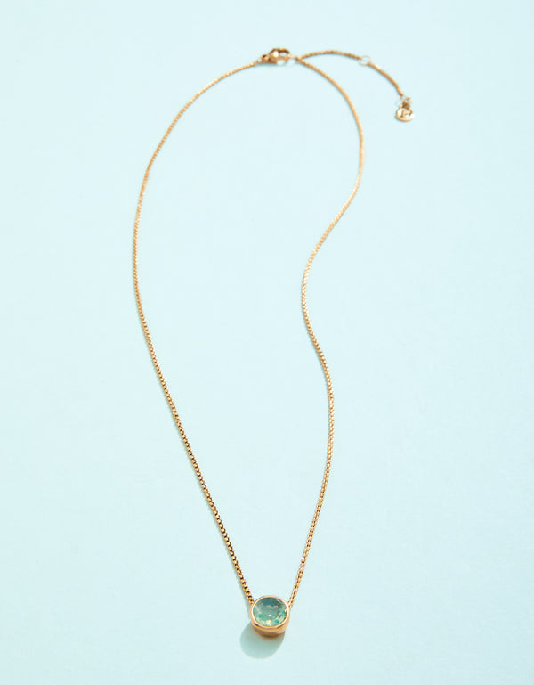 GOLD SEAFOAM LIGHTHOUSE 18" NECKLACE