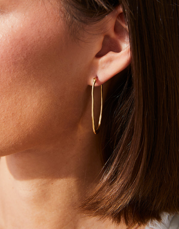FIDDLER'S COVE GOLD HOOP EARRINGS