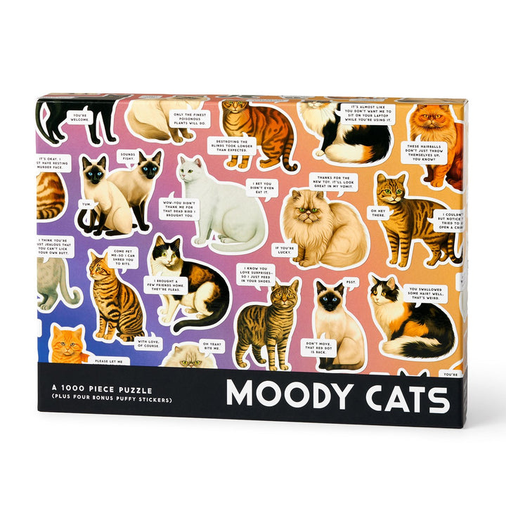 MOODY CATS 1000 PIECE PUZZLE