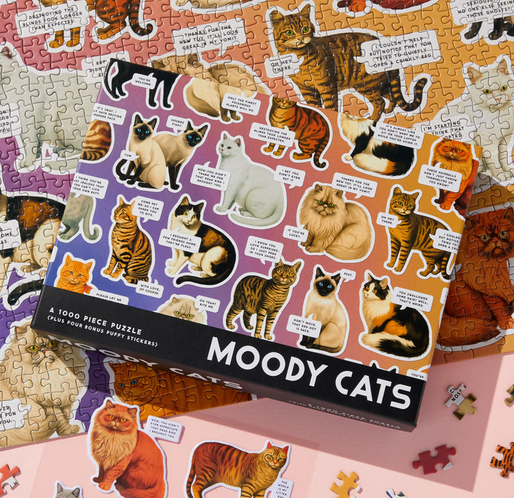 MOODY CATS 1000 PIECE PUZZLE