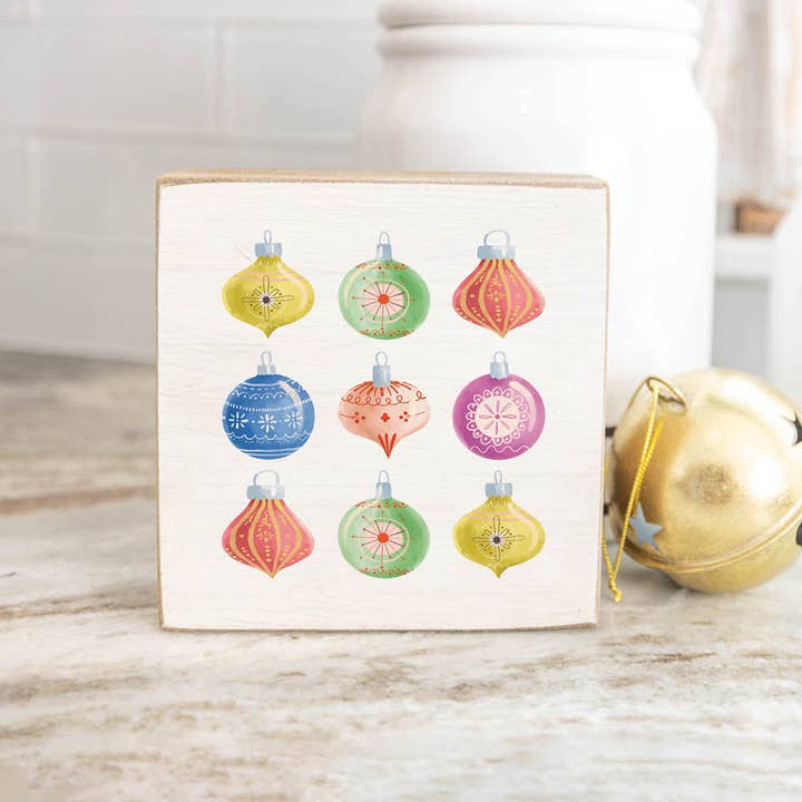FESTIVE ORNAMENTS BLOCK SIGN
