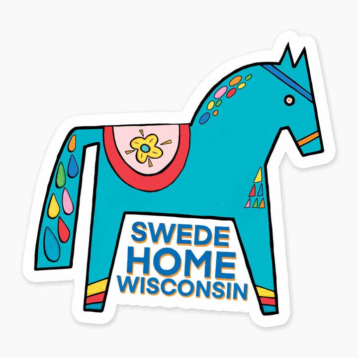 SWEDE HOME WISCONSIN STICKER