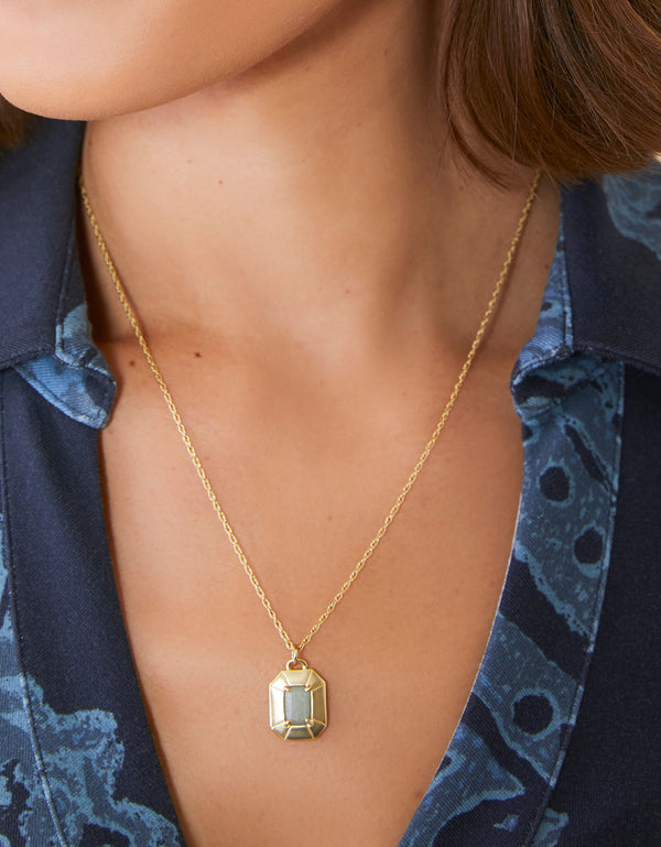 CHATEAU FROSTY GREEN 18" NECKLACE