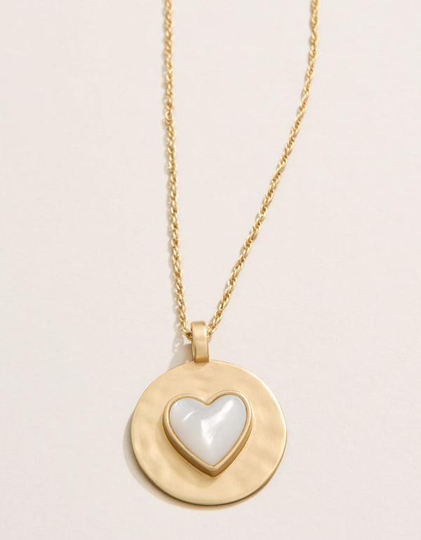 LOVELY 18" GOLD & MOTHER OF PEARL NECKLACE