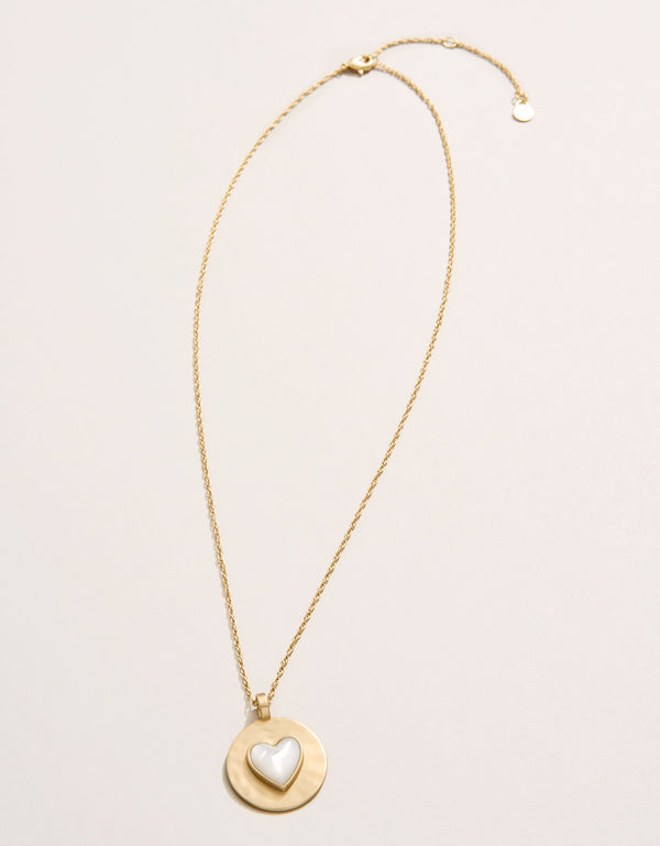 LOVELY 18" GOLD & MOTHER OF PEARL NECKLACE