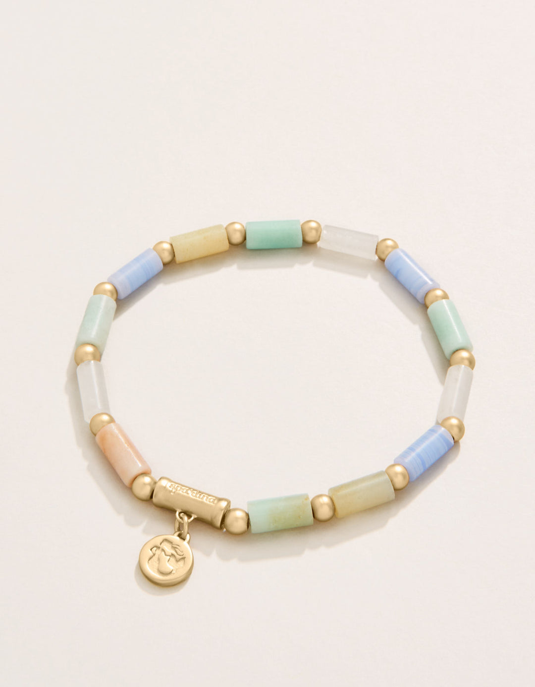 FROSTY GREEN/BLUE 4MM STONE STRETCH BRACELET