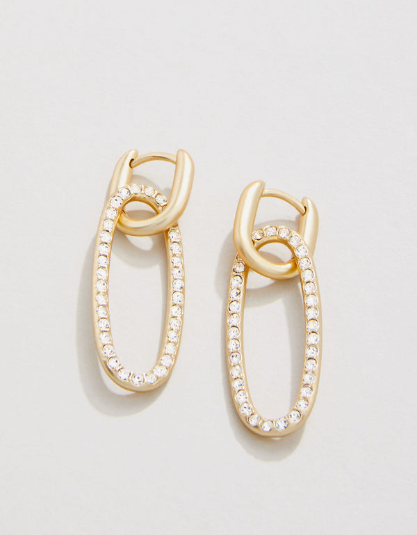 HUDSON CRYSTAL CONVERTIBLE HOOP EARRINGS