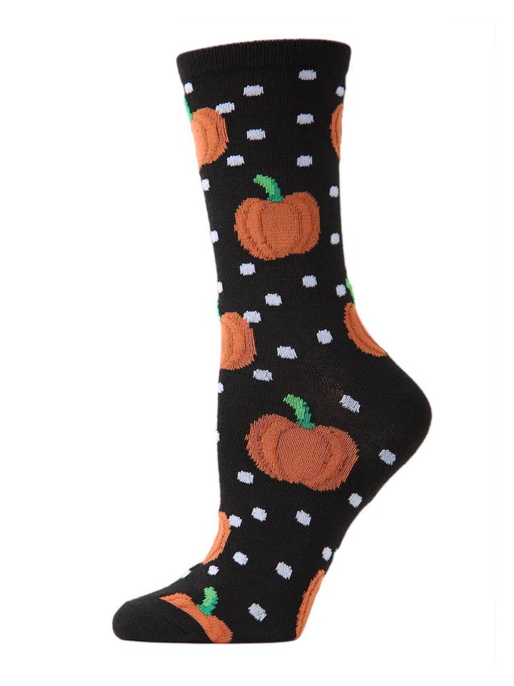 PUMPKIN POLKA DOT SOCKS

