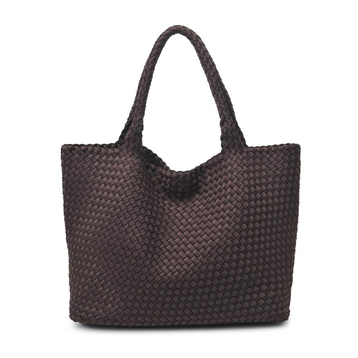 CHOCOLATE THE SKY'S THE LIMIT LARGE WOVEN TOTE BAG