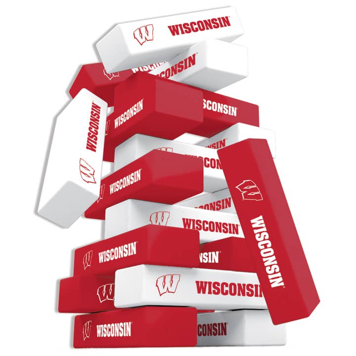 WISCONSIN BADGERS TUMBLE TOWER GAME