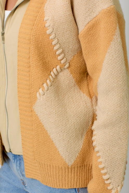 BUTTERSCOTCH TWOFER HOODIE SWEATER CARDIGAN