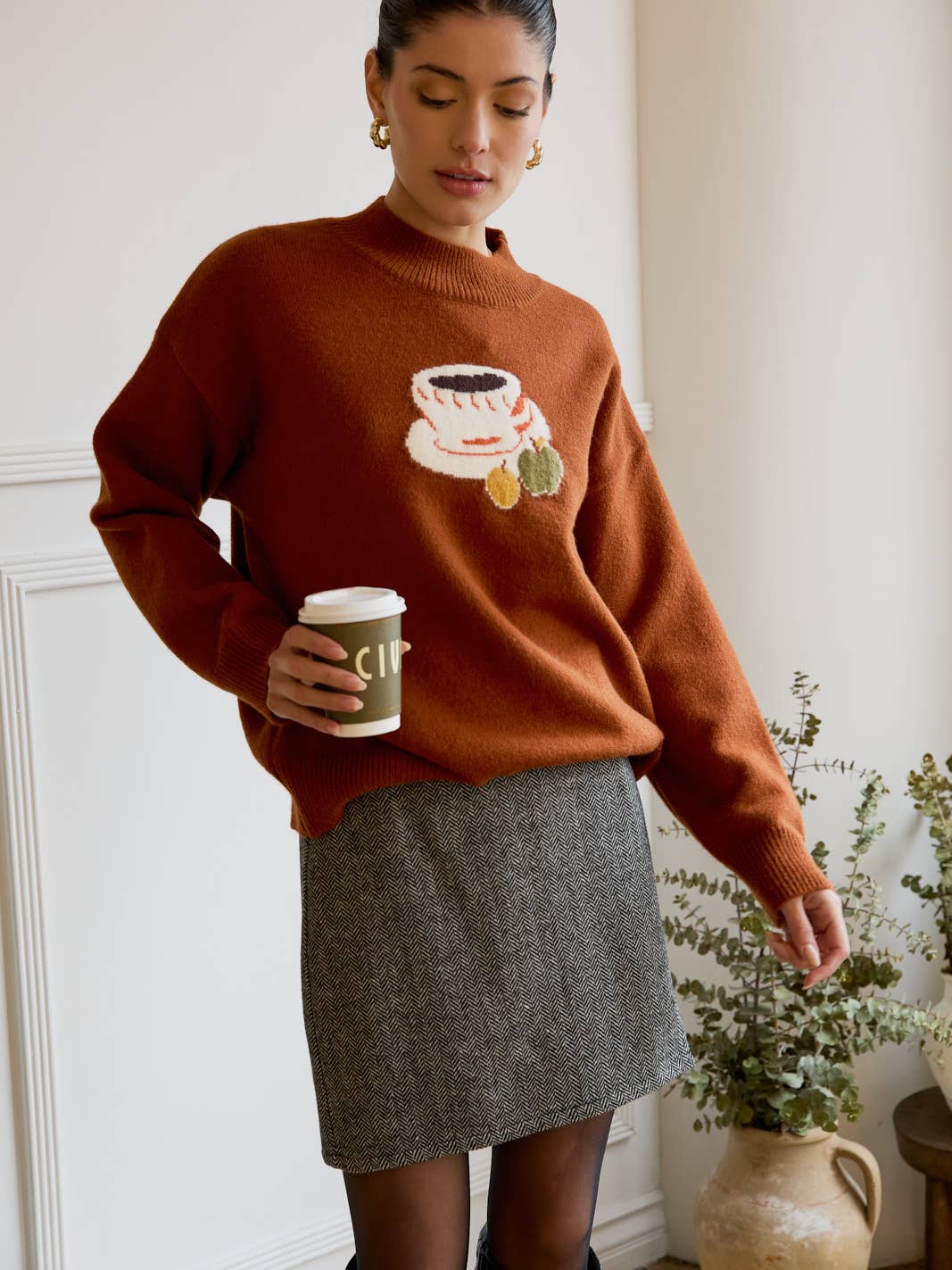 AUTUMN SIPS COFFEE SWEATER
