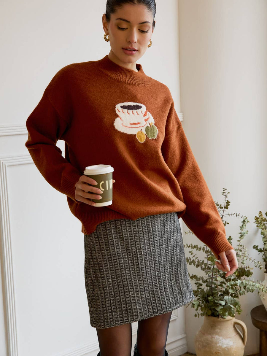 AUTUMN SIPS COFFEE SWEATER

