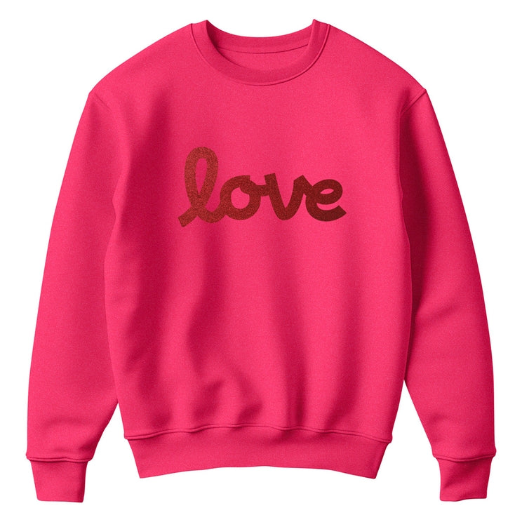 PINK LOVE GRAPHIC CREW SWEATSHIRT
