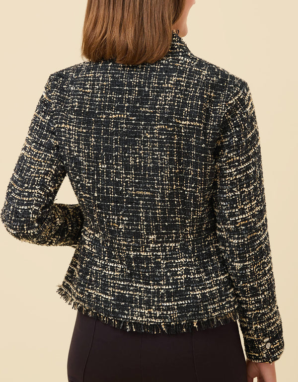 RAMONA BLACK TWEED BLAZER