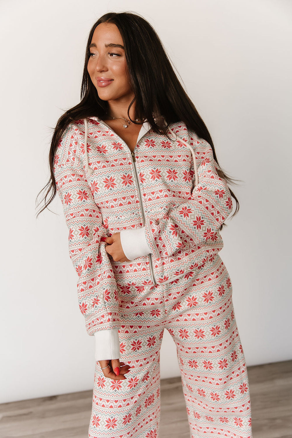 FROSTED FAIRISLE FULLZIP COMFORT ZONE HOODIE
