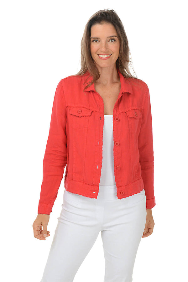 CRIMSON ABBY LINEN JACKET