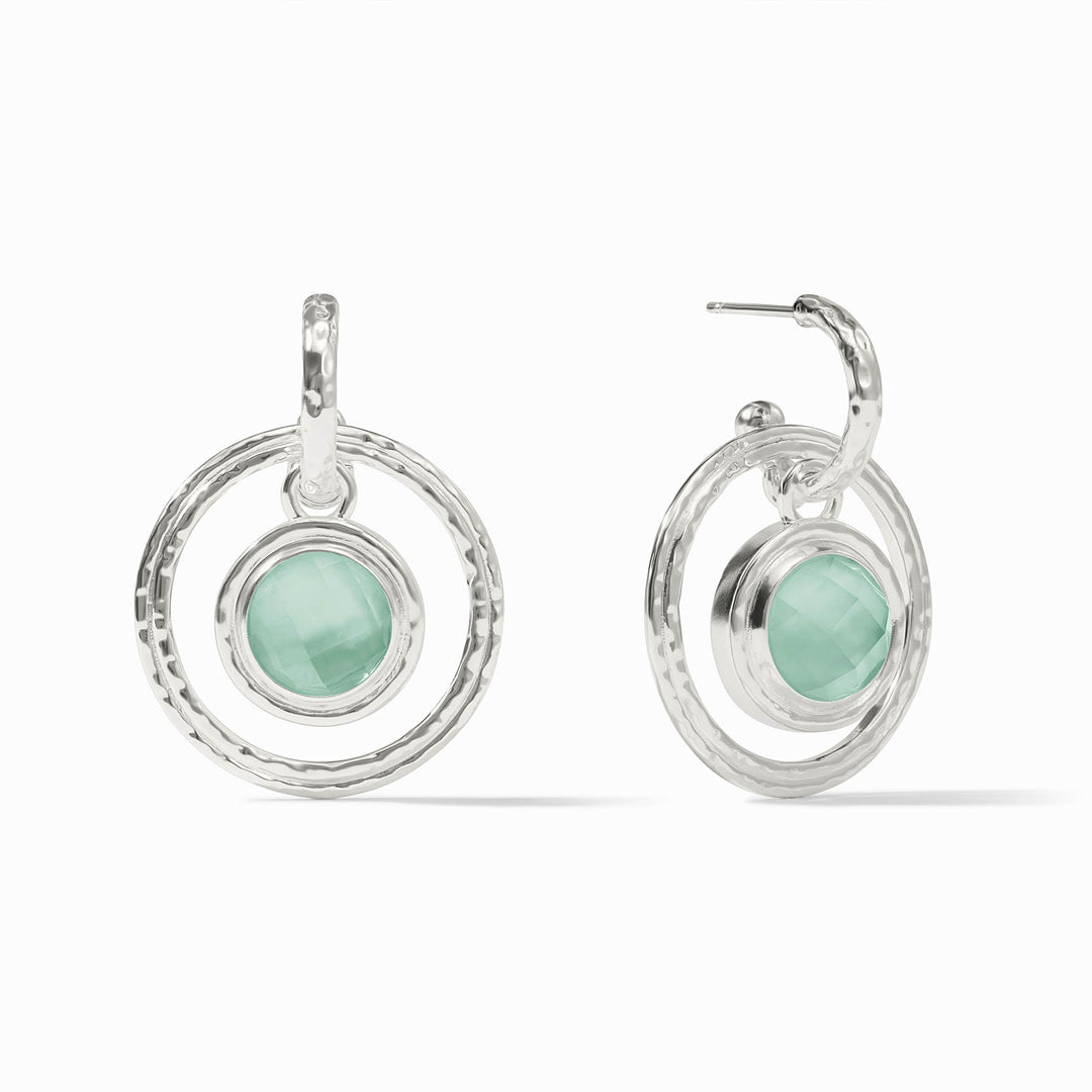 ASTOR Iridescent Aquamarine Blue 6-IN-1 SILVER EARRINGS