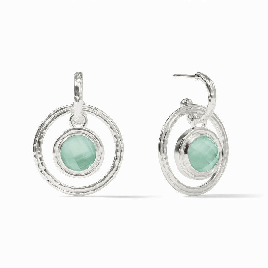 ASTOR Iridescent Aquamarine Blue 6-IN-1 SILVER EARRINGS
