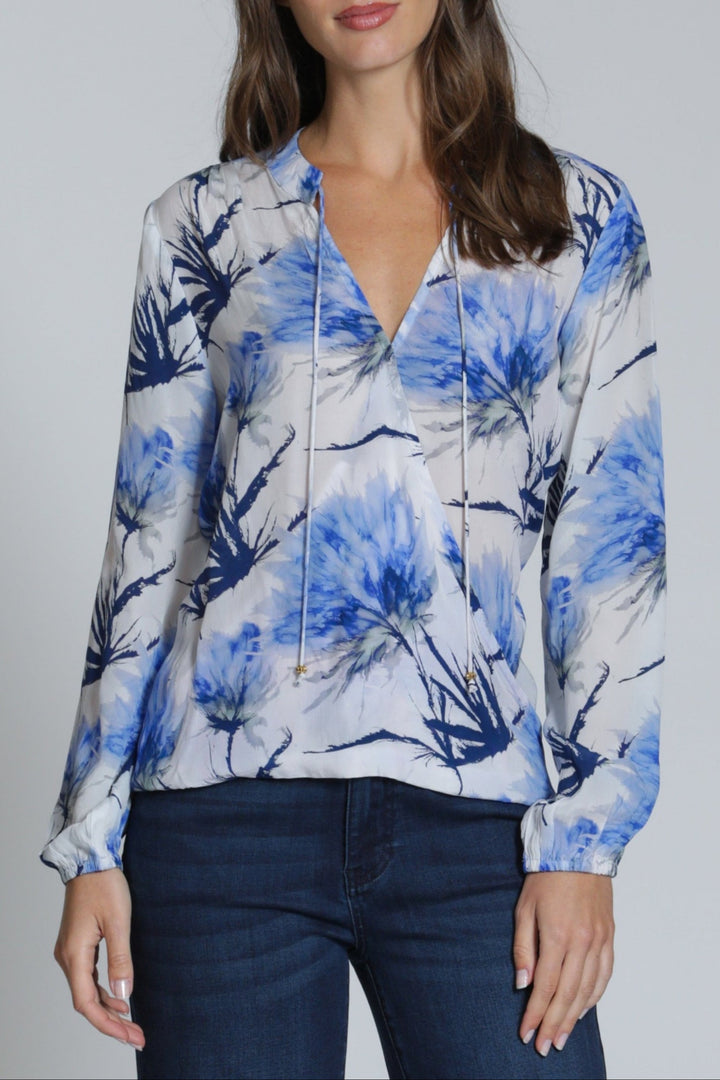 BLUE THISTLE CROSSOVER TOP