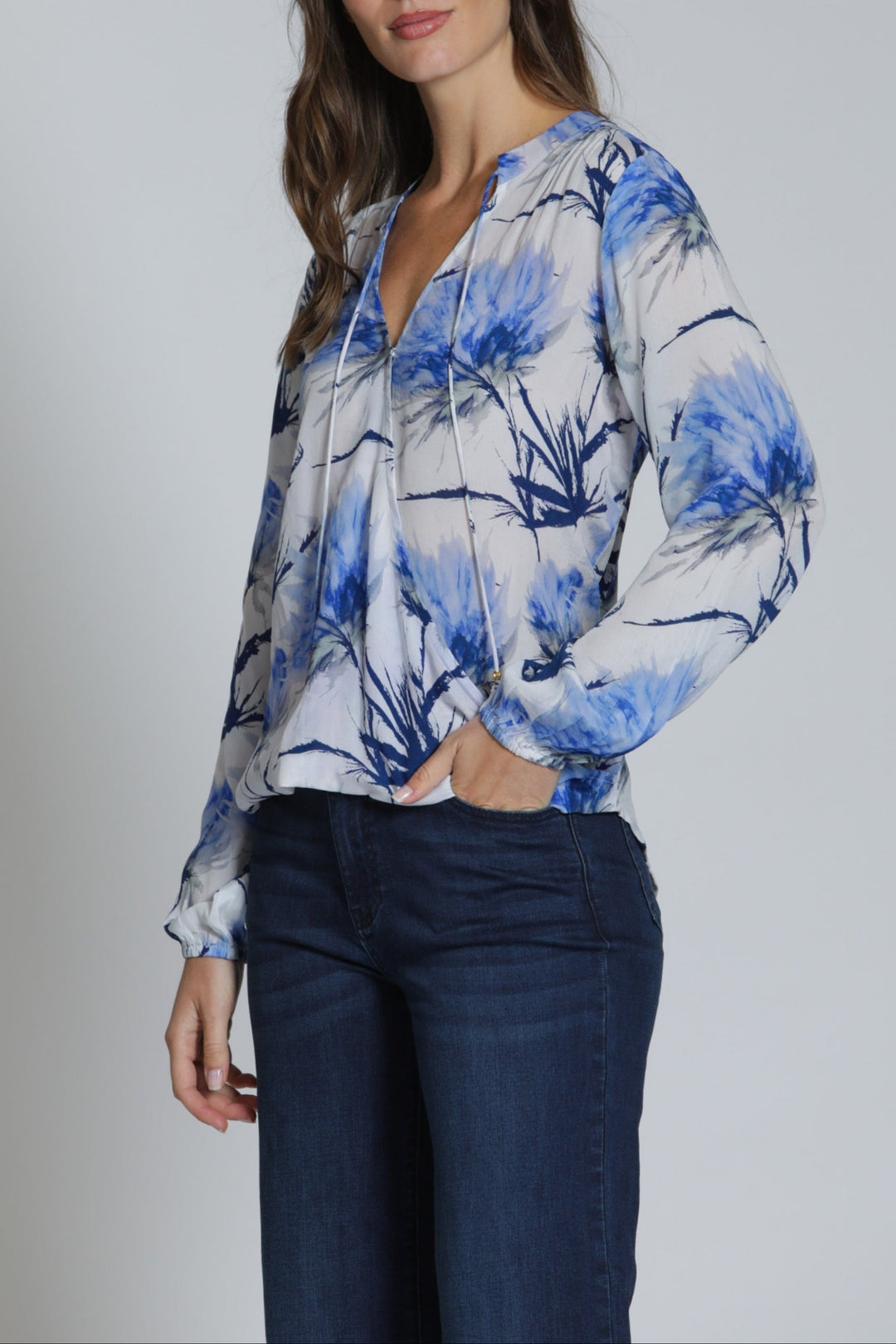 BLUE THISTLE CROSSOVER TOP
