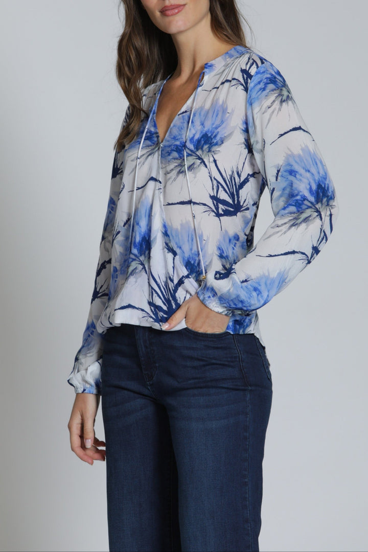 BLUE THISTLE CROSSOVER TOP