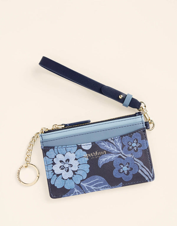 JAPONICA FLORAL NAVY SLIMCARD COIN PURSE
