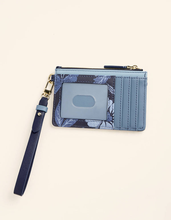 JAPONICA FLORAL NAVY SLIMCARD COIN PURSE