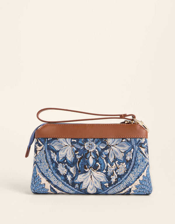JAPONICA CARTOUCHE BLUE EMMA WRISTLET
