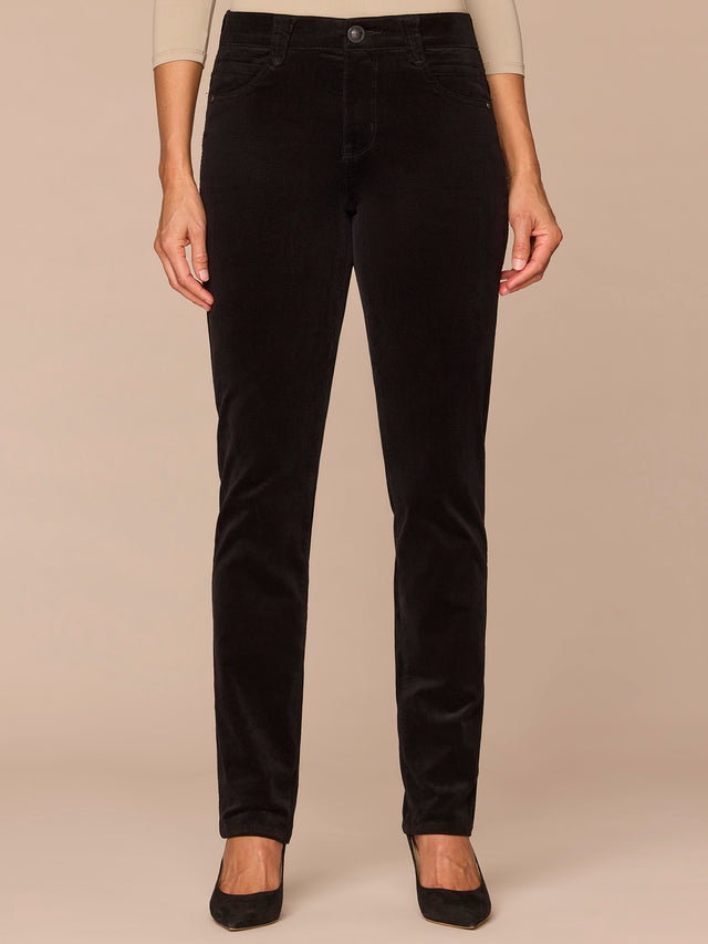 BLACK AB-SOLUTION STRAIGHT LEG CORDUROY JEANS
