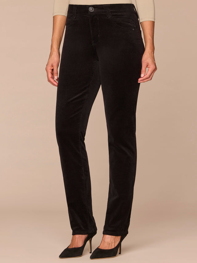 BLACK AB-SOLUTION STRAIGHT LEG CORDUROY JEANS
