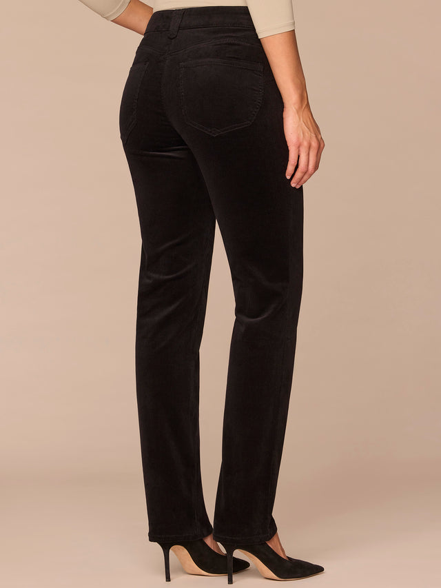 BLACK AB-SOLUTION STRAIGHT LEG CORDUROY JEANS