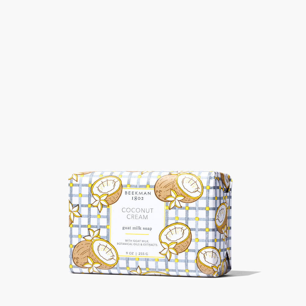 COCONUT CREAM 9OZ GOAT MILK BAR SOAP