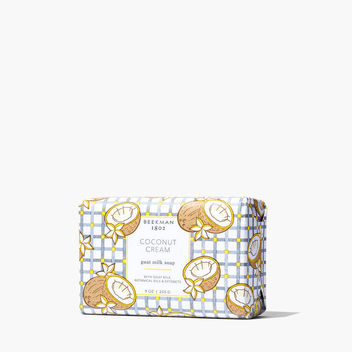 COCONUT CREAM 9OZ GOAT MILK BAR SOAP