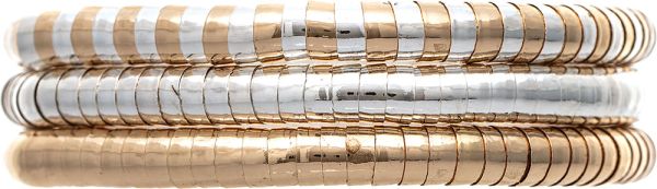 Multicolor 3 Piece Set Snake Link Bracelet
