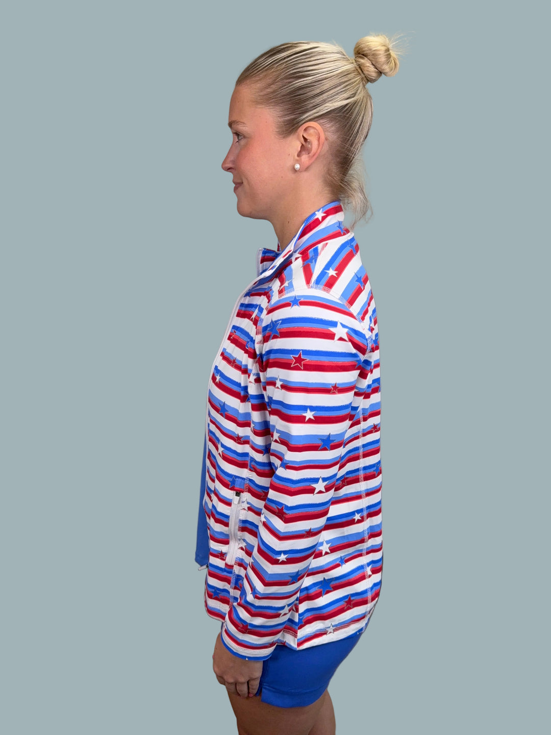 JACQUI STARS & STRIPES FULL ZIP JACKET