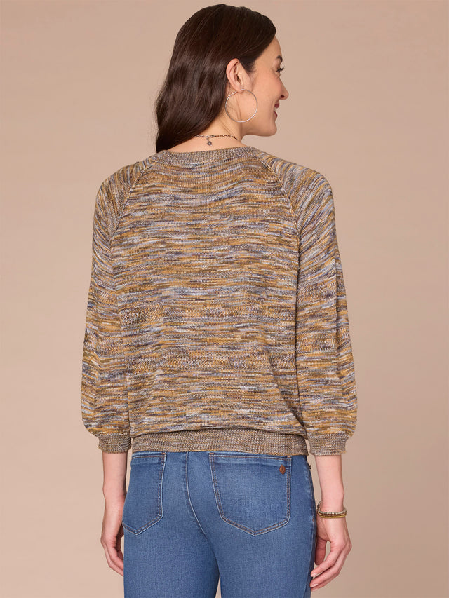 GOLDEN OLIVE SPACE DYE SWEATER