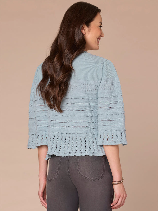 NILE BLUE BELL SLEEVE SWEATER