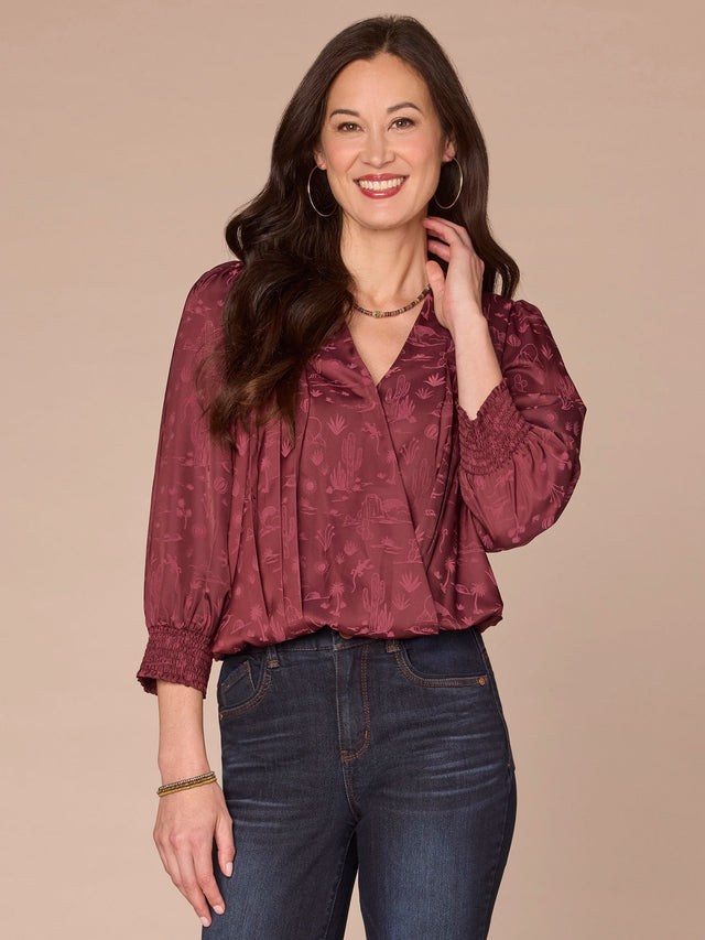 RUM RASIN LONG SLEEVE BLOUSON  BLOUSE
