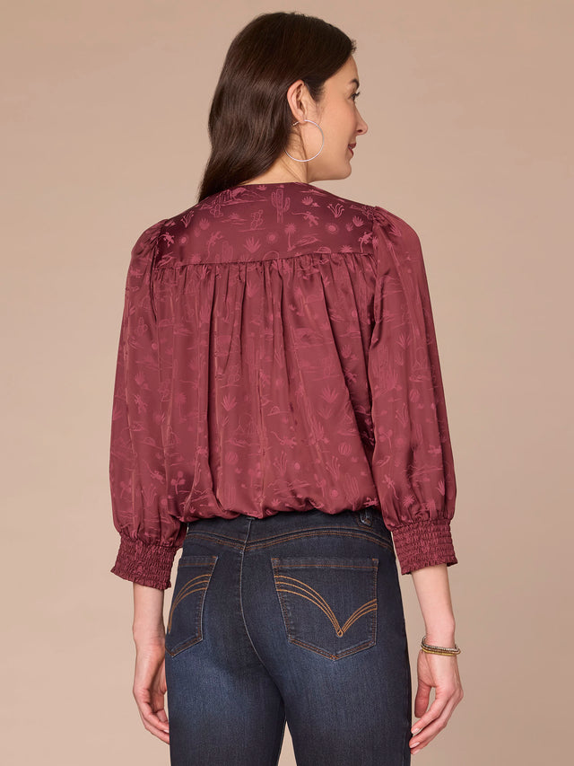 RUM RASIN LONG SLEEVE BLOUSON  BLOUSE