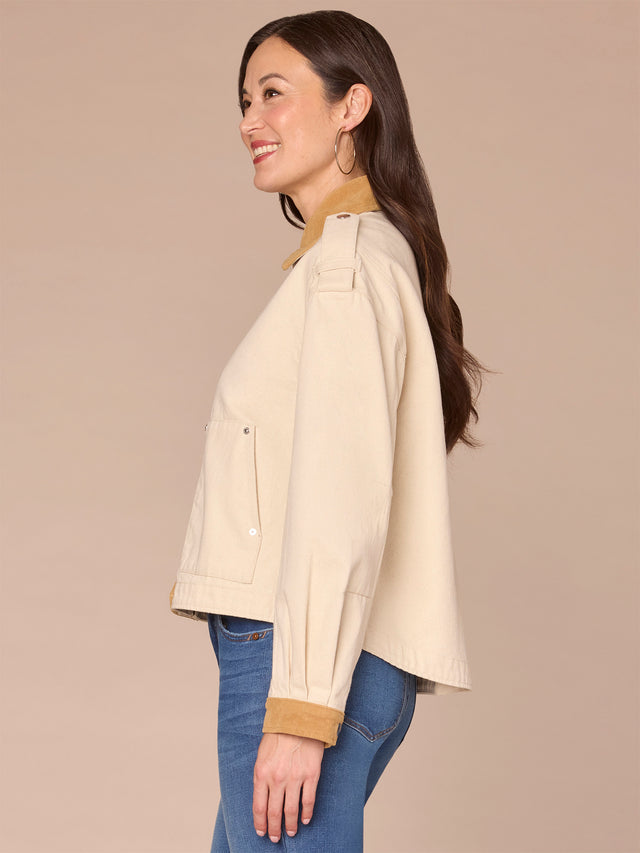 HEATHER BIRCH INVERTED BACK PLEAT JACKET

