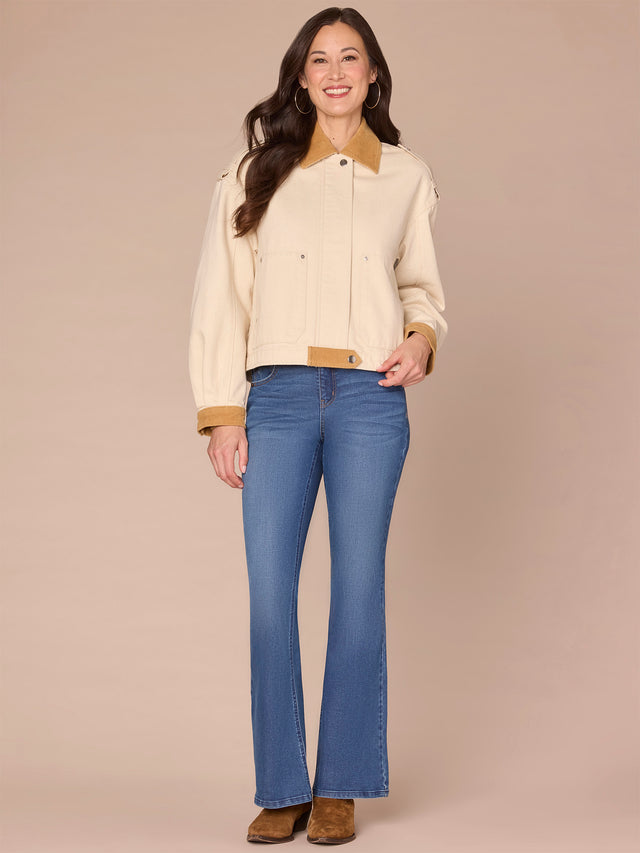 HEATHER BIRCH INVERTED BACK PLEAT JACKET
